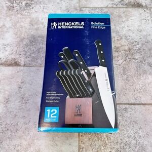 Henckels Inter Solution Fine Edge Stain Resistant Steel 12 Piece Knife Set